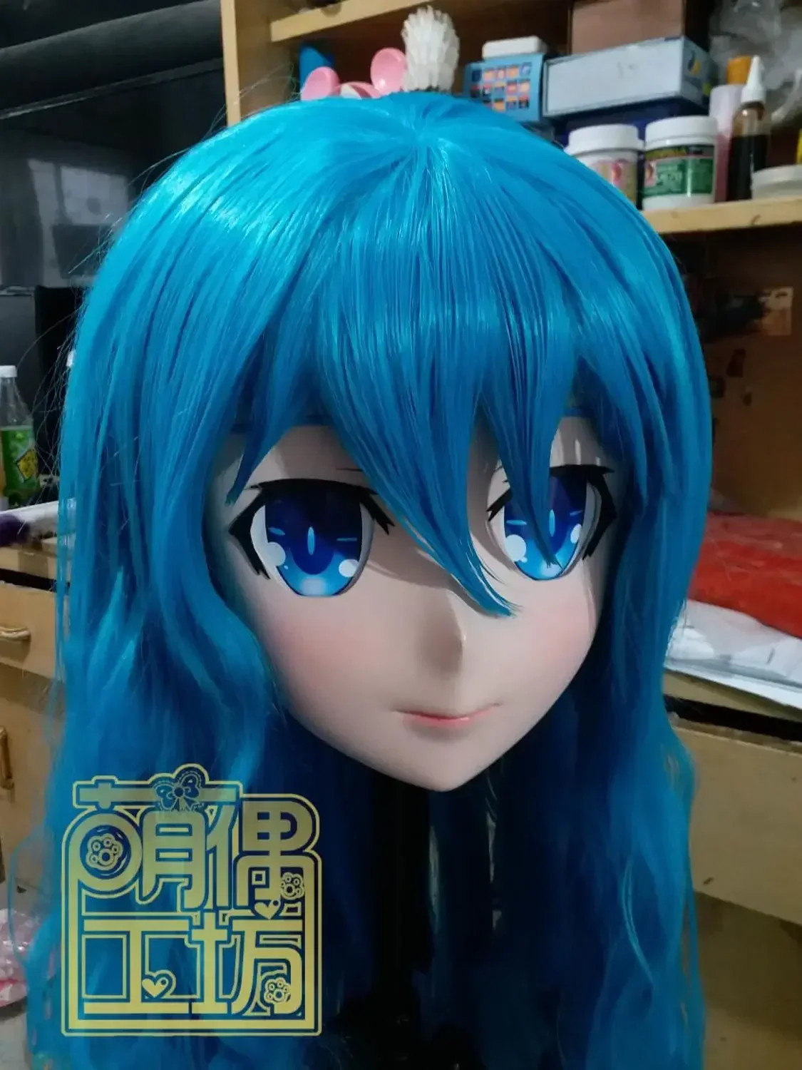 (JW-Mask13) Handmade Full Head Silicone Mask Masquerade Comics Crossdresser Doll Japan Cartoon Anime Girl Cosplay Kigurumi Masks