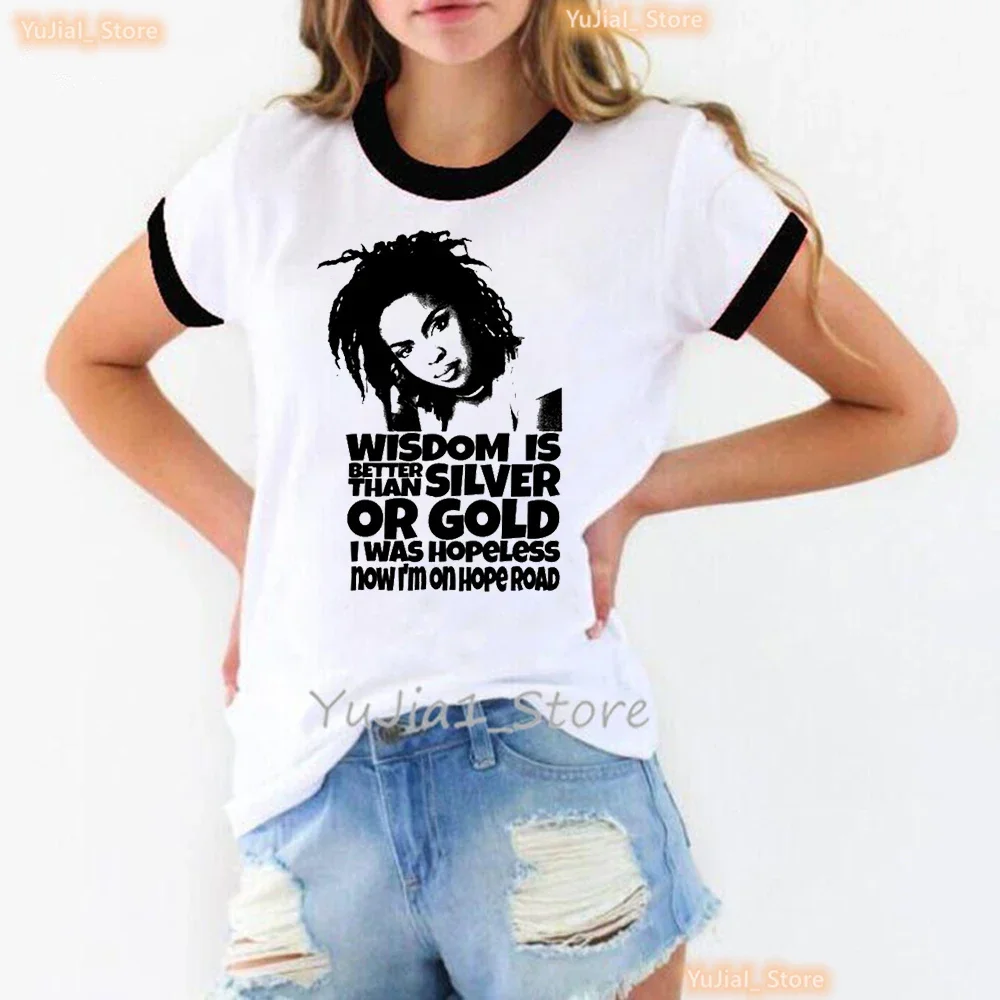 

Lauryn Hill Graphic Print T Shirt Women'S Clothing Fugees Tshirt Femme Harajuku Shirt Summer Fashion Short Sleeve T-Shirt Female