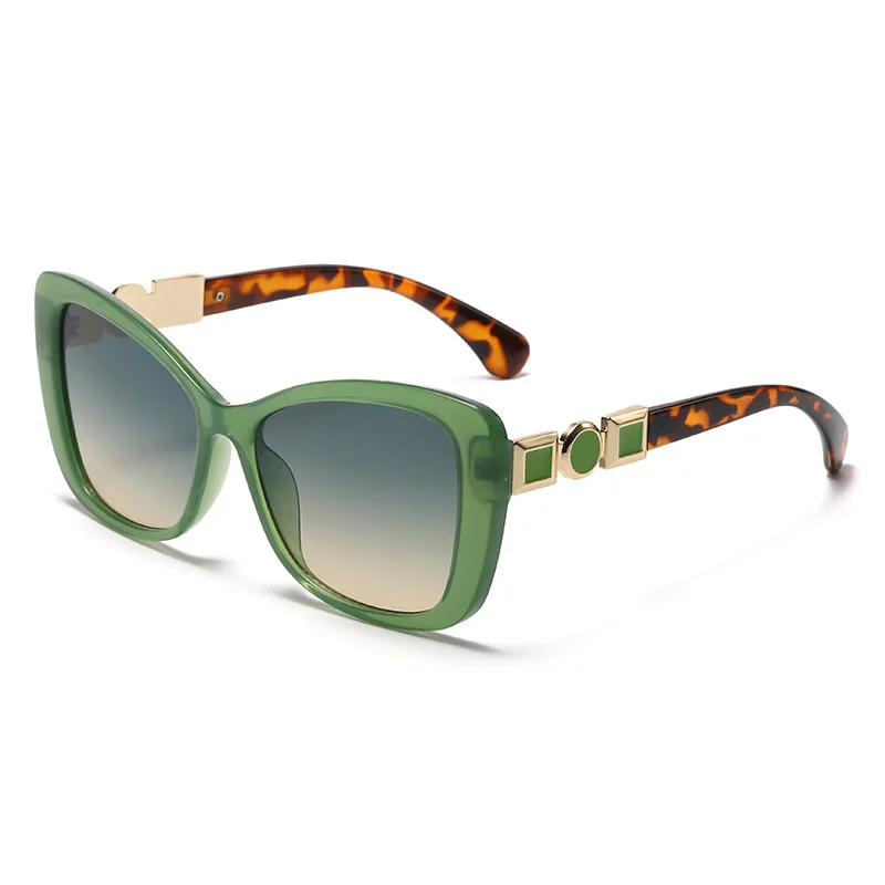 Солнцезащитные очки «кошачий глаз» в квадратной оправе для женщин и мужчин, классические ретро леопардовые солнцезащитные очки UV400, модные винтажные мужские и женские очки 2025