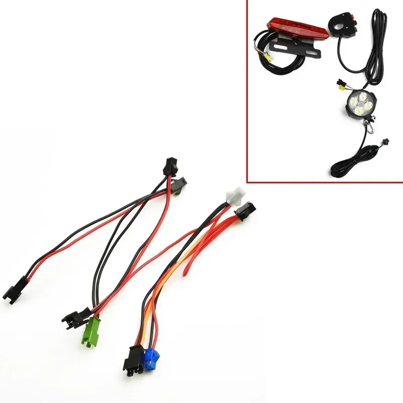 Electric Bicycle Ebike Headlight And Tail Light Cable Line Parts 24v-60v E-bike Modification Refit Cable Ebike Accessories