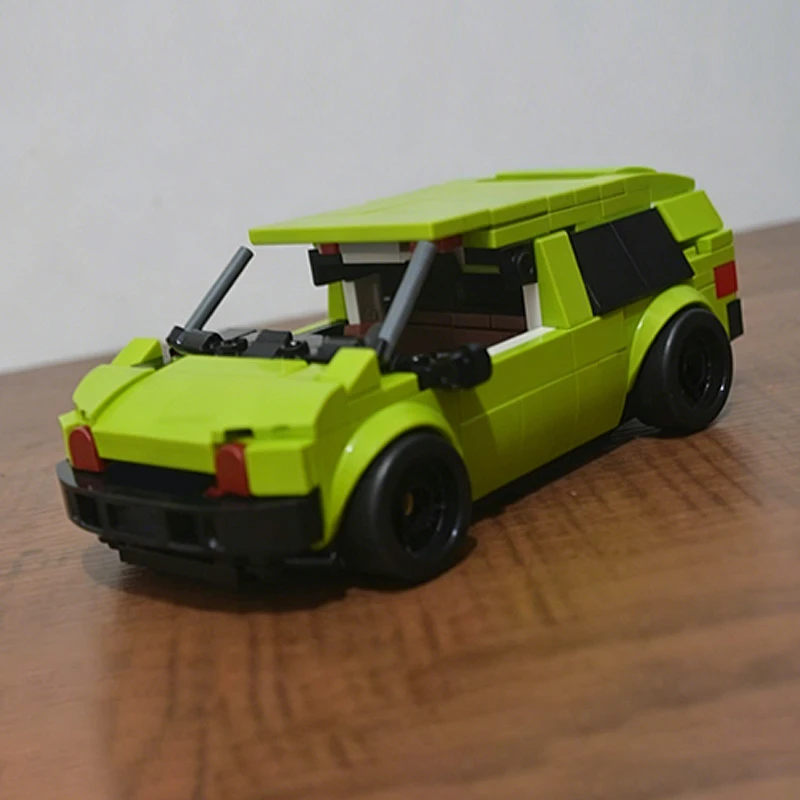 City Car Model MOC Building Bricks Micro Compact Commuter Car Modular Technology Gifts Holiday Assemble Children Toys Suit