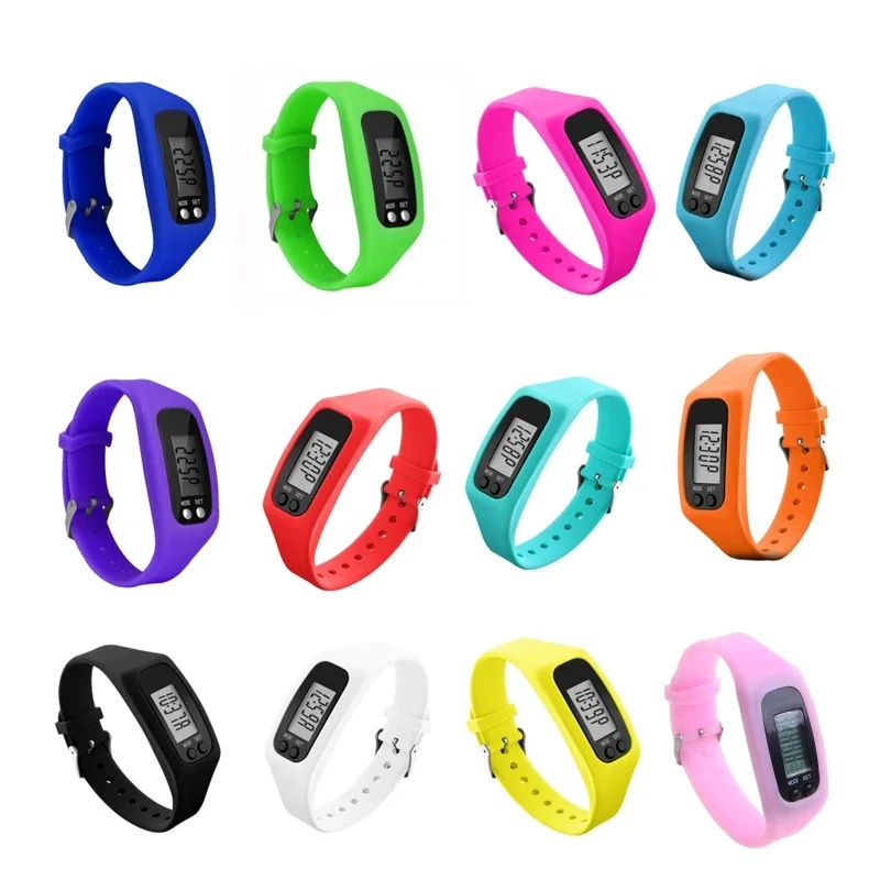 Display Fitness Step Count Tracker Sports Smart Watch Bracelet LED Pedometer Running Steps Walking Calorie Counter