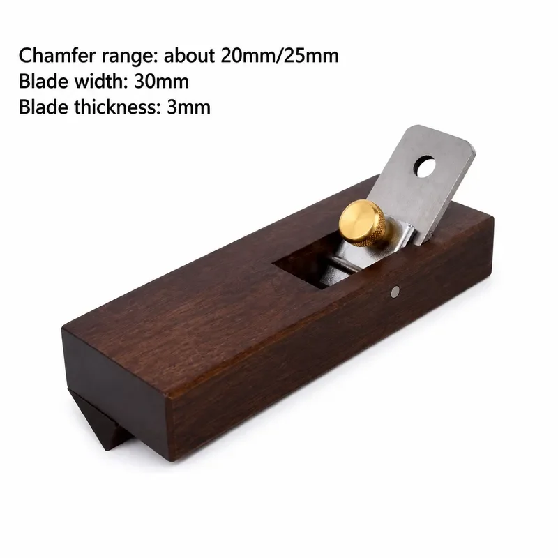 Adjustable 45 60 Degree Bevel Plane Trimming Chamfer Planer Ebony Wood Hand Tool Woodworking Cutter