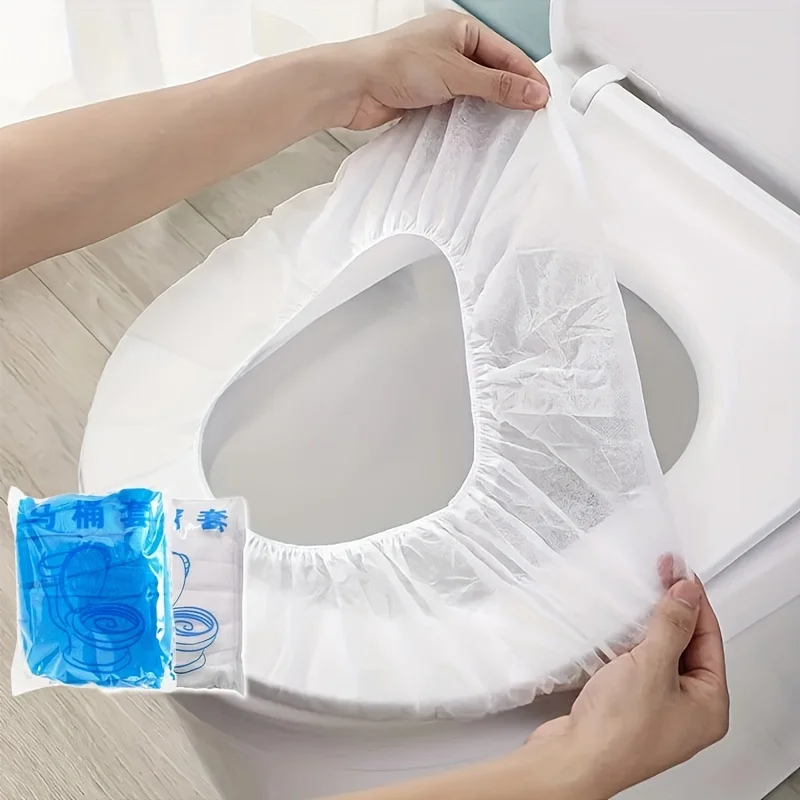10-30pcs Toilet Seat Cover Mat Disposable Travel Toilet Seat Protector Portable Camping Hotel Toilet Pads Bathroom Accessories