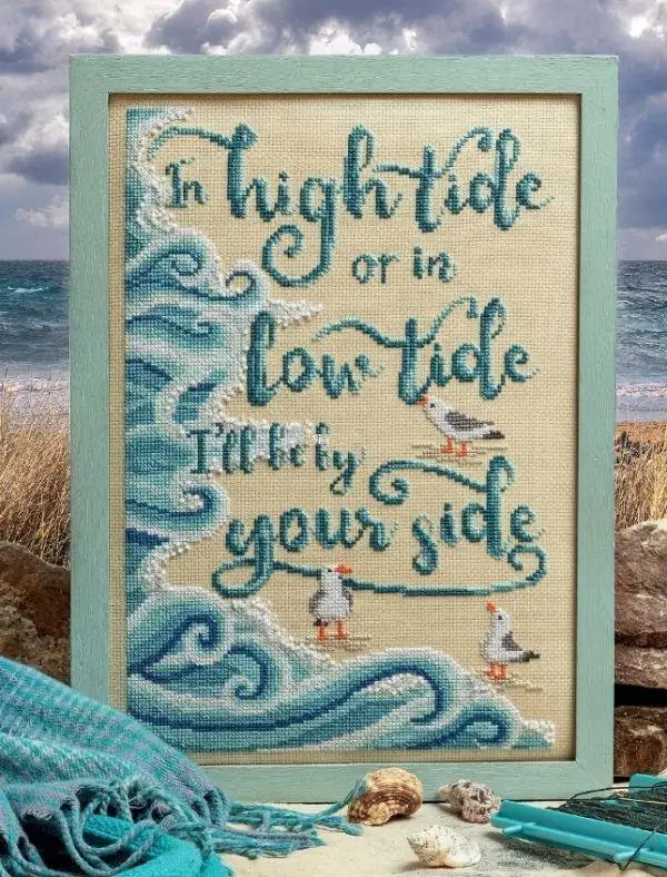 Cross stitch Kit 14CT Canvas Cross Stitch Embroidery Set Craft -17-Seagulls in the tidal flats by the sea 32-43 Cross Stitch Set