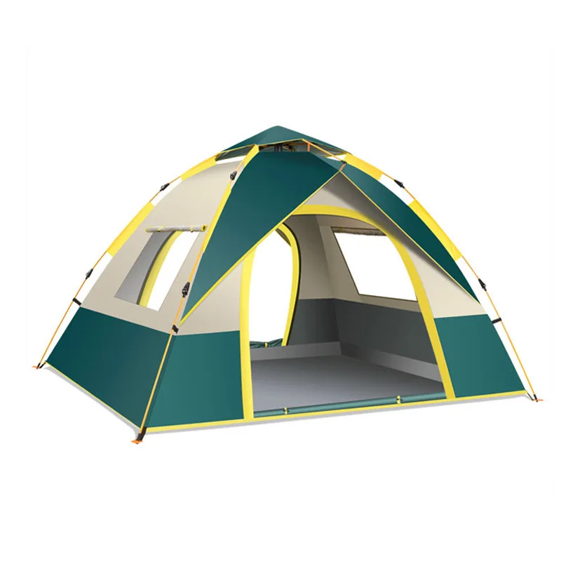 

3-4 Person Automatic Double Camping Tent Ultra-Light Quick Setup with Oxford Fabric Thickened Rainproof Sunproof for Outdoor Use
