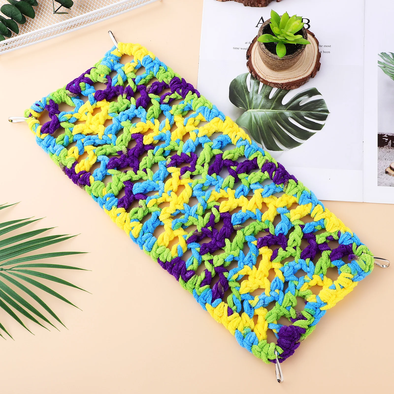 

Lizard Bed Reptile Hammock Swing Bearded Dragon Accessories Pet Toy Comfortable Ice Silk Cotton Cozy Resting Sleeping Multi