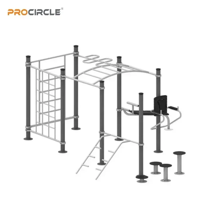Newly Upgraded 0T1112 Outdoor Sports Fitness Equipment Community Multifunctional Outdoor Fitness Rack Street Aerob