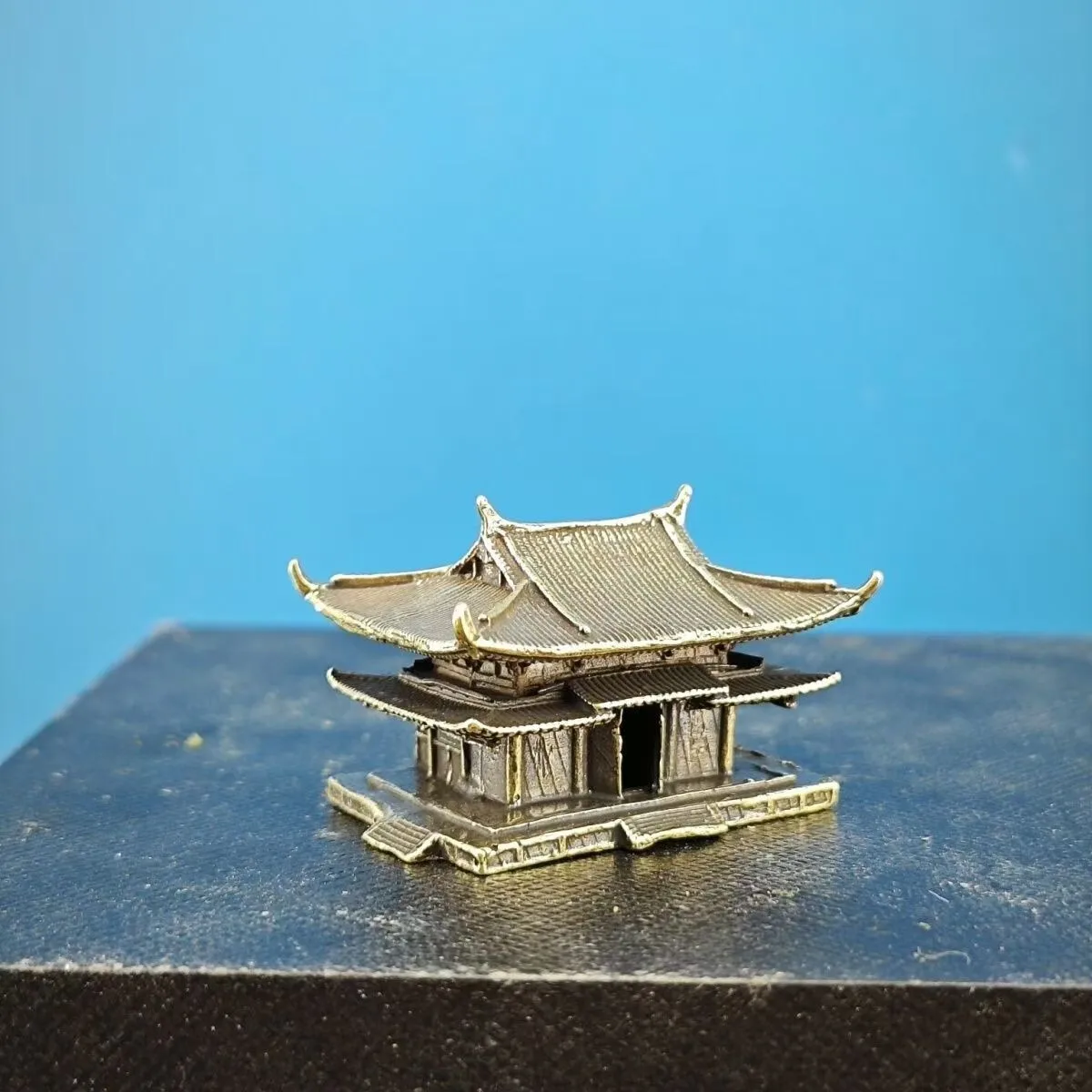 copper exquisite handicraft bonsai suiseki micro landscape decoration:palace