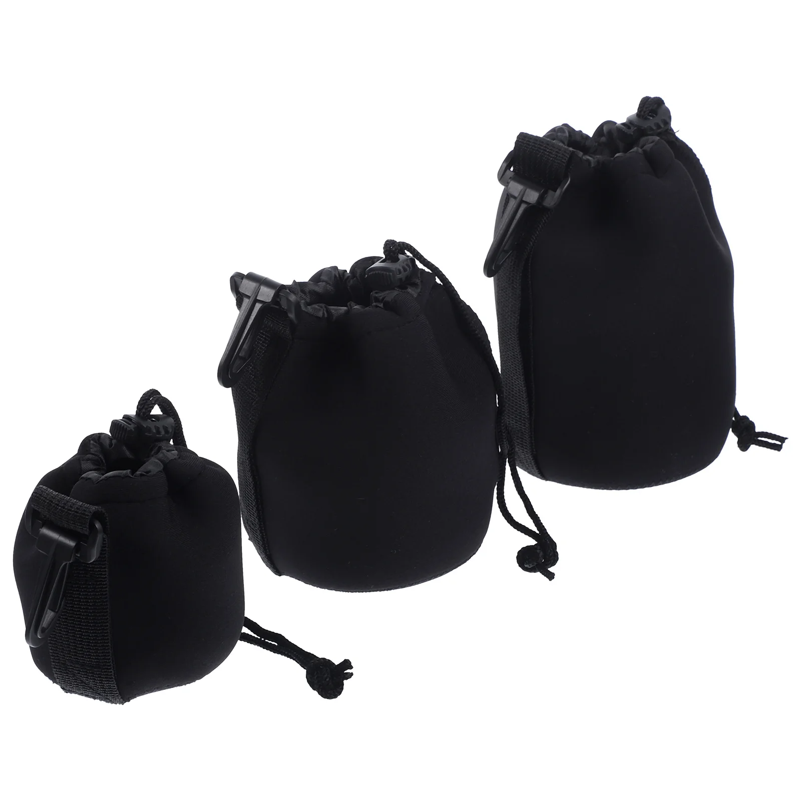 3 قطعة حافظة عدسة الكاميرا النيوبرين الرباط عدسة حقيبة التخزين مقاوم للماء للصدمات في الهواء الطلق الحقيبة لحماية العدسات Dslr