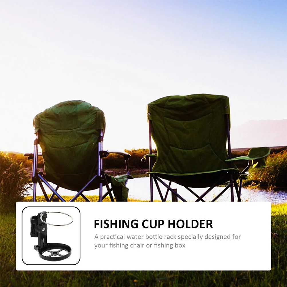 

3Pcs Fishing Chair Cup Holder Stainless Steel Portable Foldable Drink Holder for Bottle Rack Accessory Wear-Resistant Cup Rack