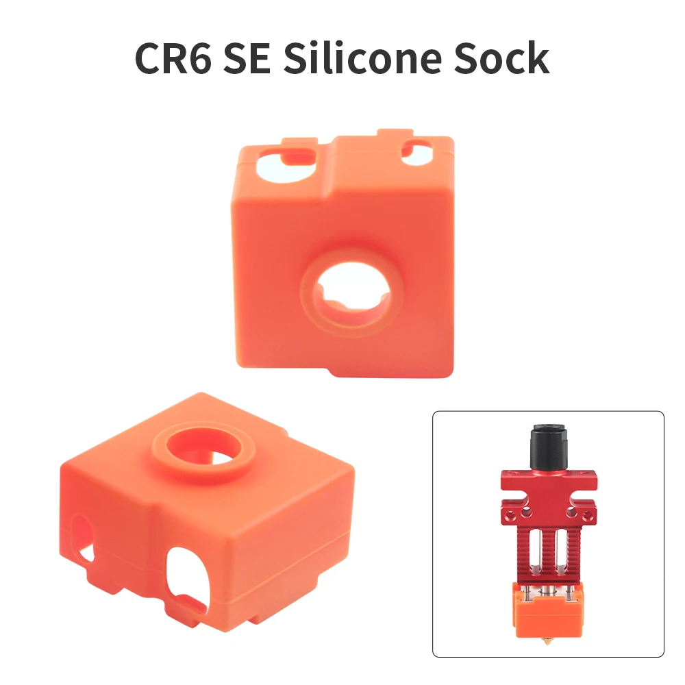 1/5/10Pcs Heated Block Orange Silicone Sock Cover for CREALITY CR-6 SE