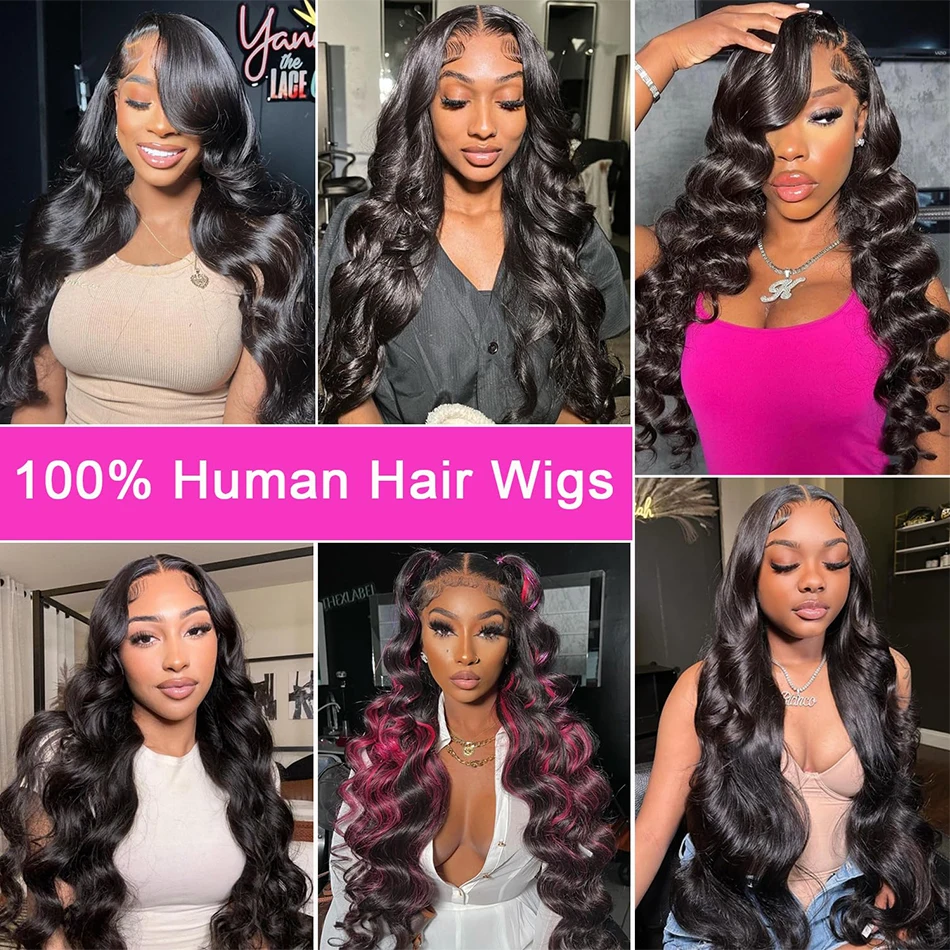 Body Wave 13x6 HD Transparent Lace Front Human Hair Wigs For Women 13x4 Brazilian Loose Wave Lace Frontal Wig With Baby Hair