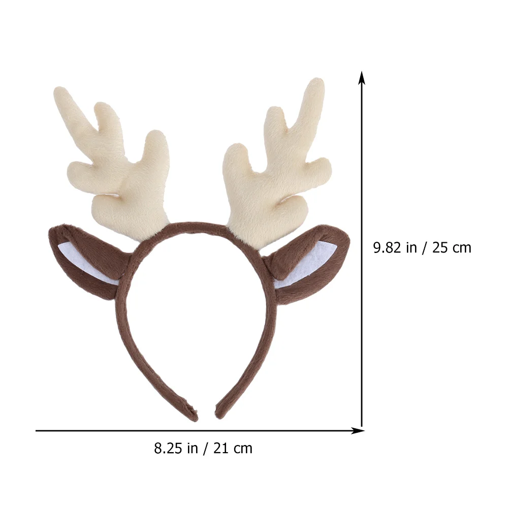 2 Pcs Antler Headband Wear-resisting Hair Accessories Hat Xmas Style Hoops Hairbands Fabric Christmas Decors