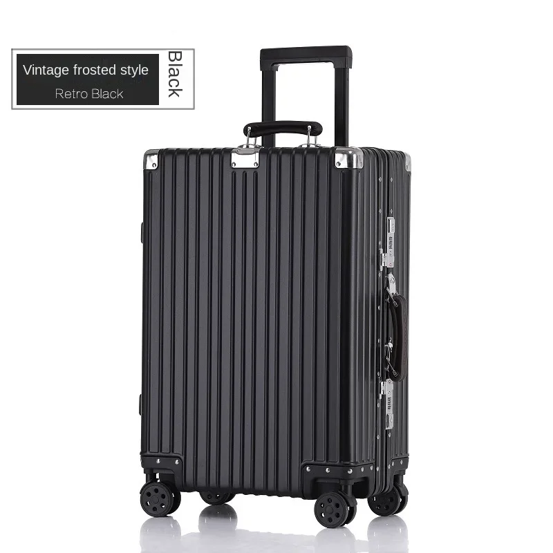 

Aluminum-magnesium alloy suitcase Women's boarding trolley case Password aluminum frame bag 20-inch suitcase