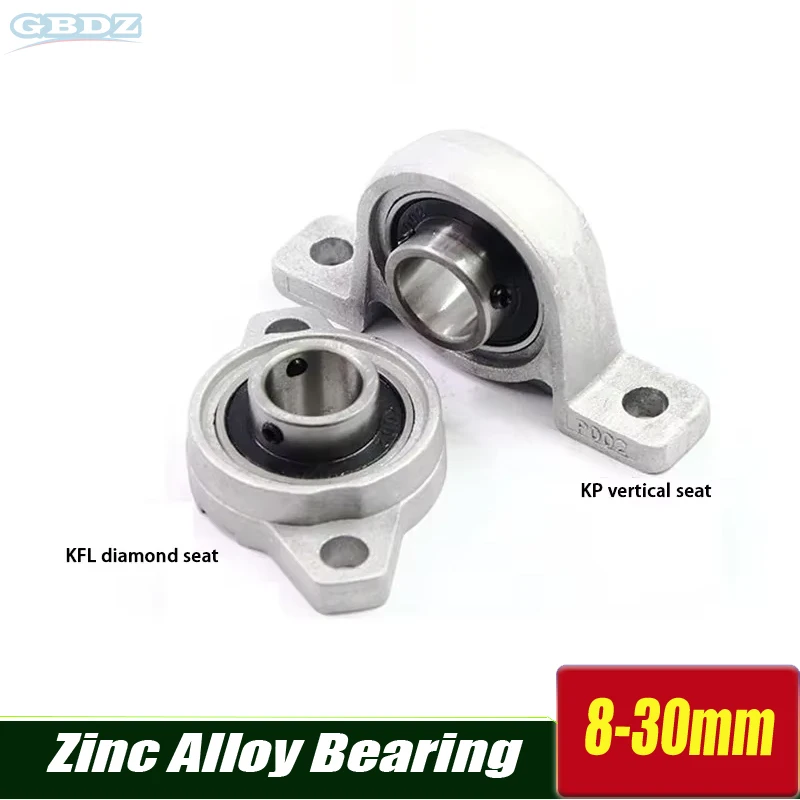 

1pcs Zinc Alloy Diameter 8mm To 30mm Bore Ball Bearing Pillow Block Mounted Support Kfl08 Kfl000 Kfl001 Kp08 Kp000 Kp001 Kp002