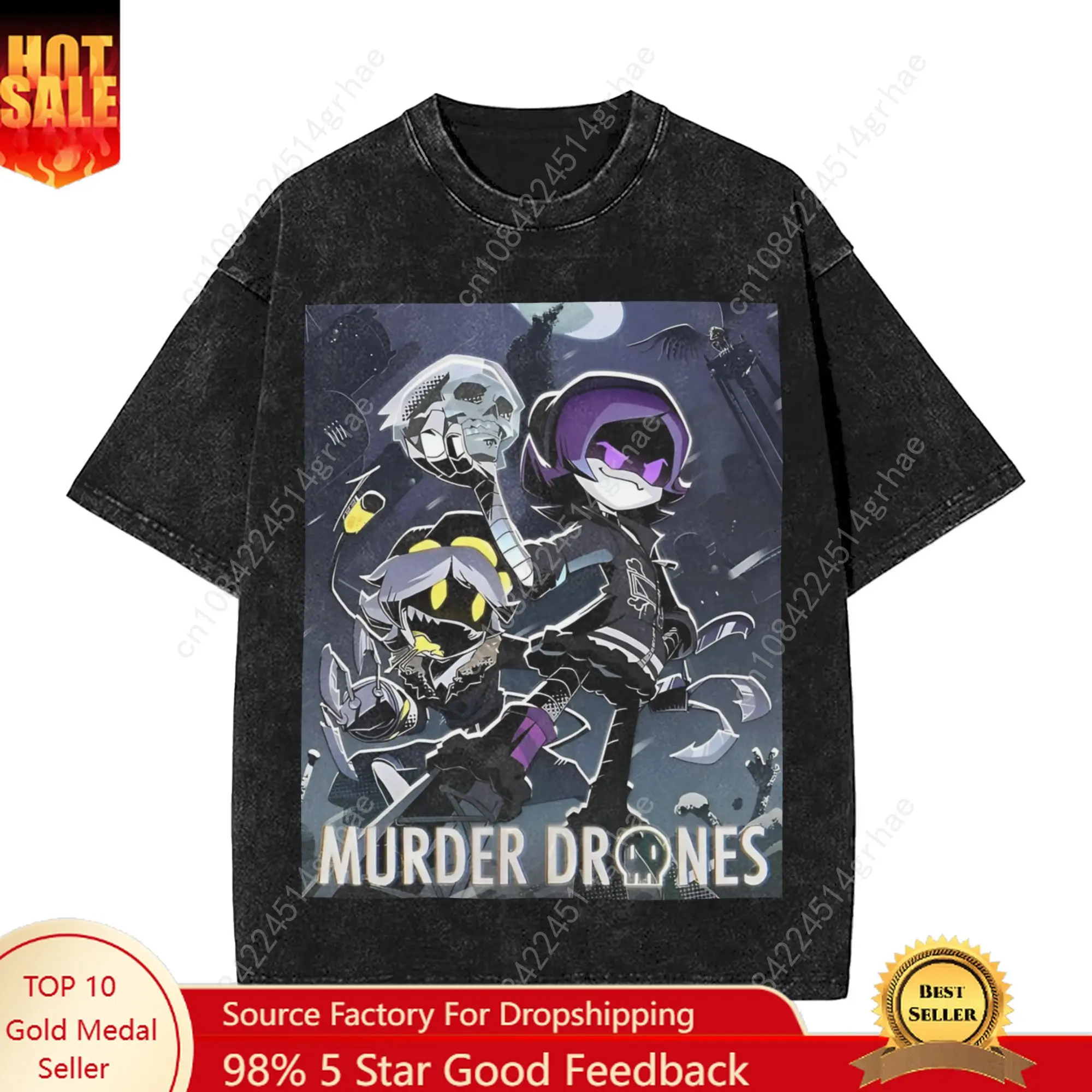 

Murder Drones T Shirt Hip Hop Harajuku T-Shirts Short Sleeve Y2K Funny Tops Summer Cotton O Neck Oversized Top Tees