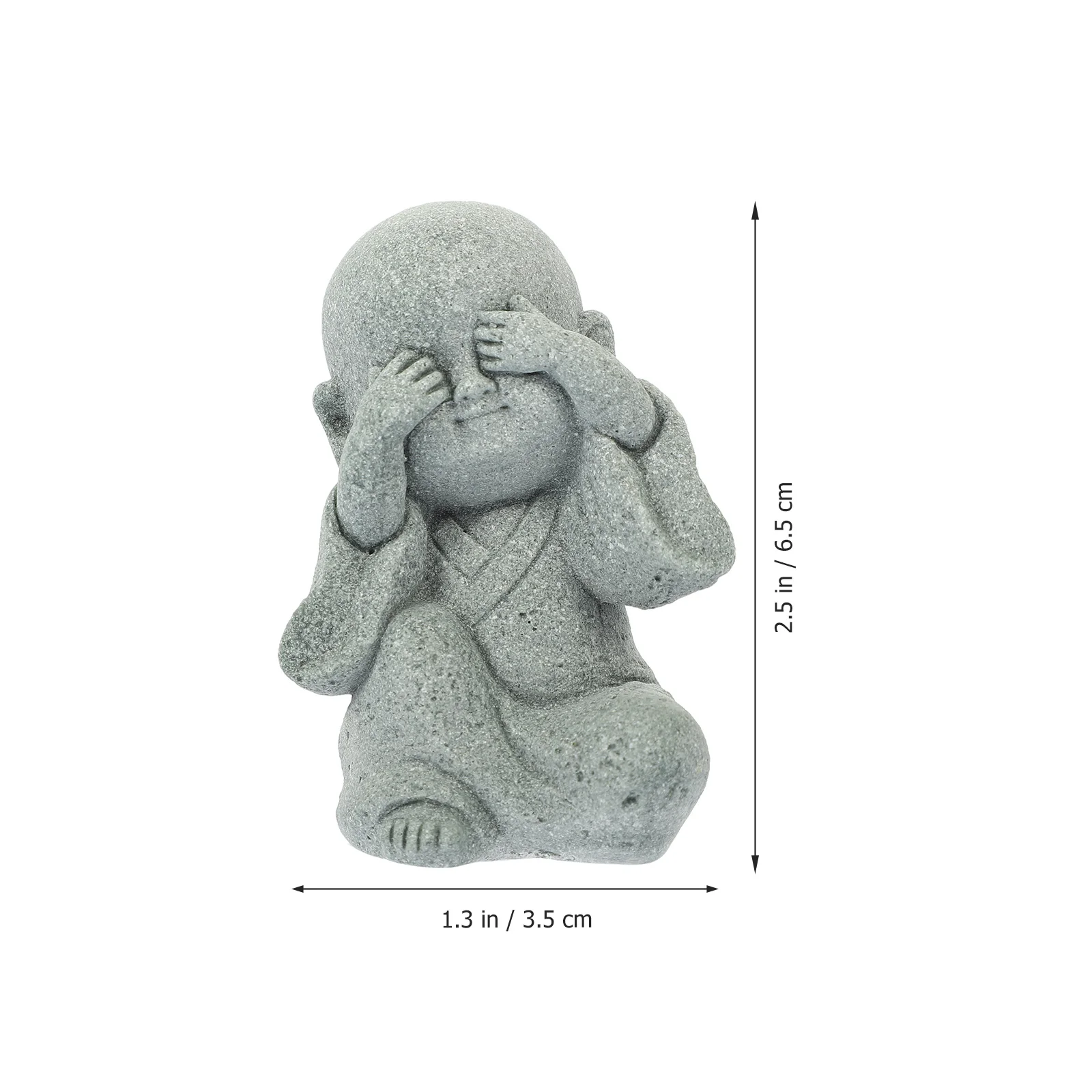 

Decorative Monk Statue Wear-Resistant Exquisite Monk Sculpture Smooth Surface Home Office Desktop Decor Aquarium Accessory