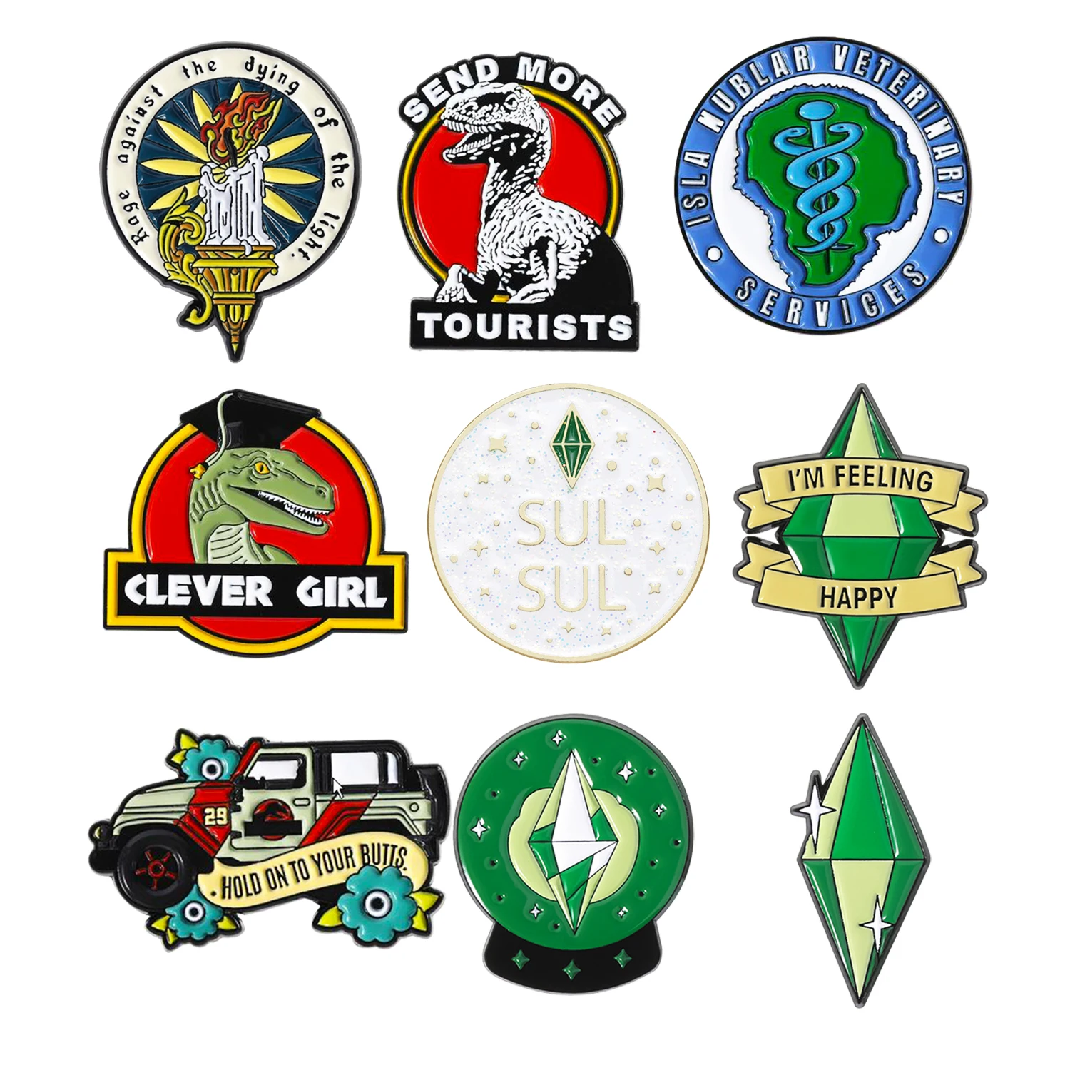 Эмалированные булавки The Sims Sul Sul Games, блестящие ролевые игры, забавные броши, значок на лацкане на рюкзаке, ювелирное изделие, подарок для друзей