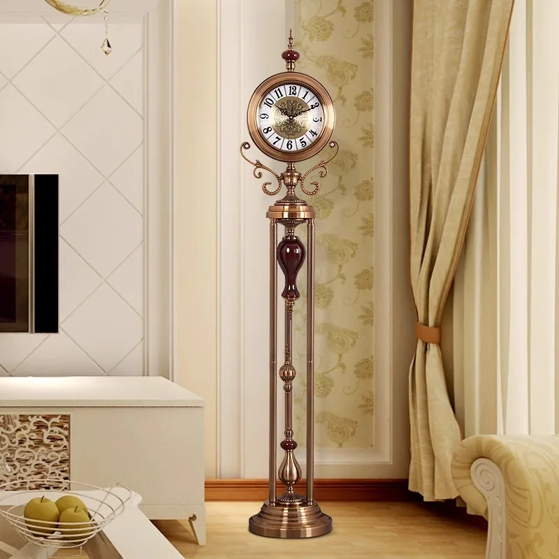 Small-sized furniture, living room, bedroom Floor Clock, Ornament for Living Room with Large Pendulum