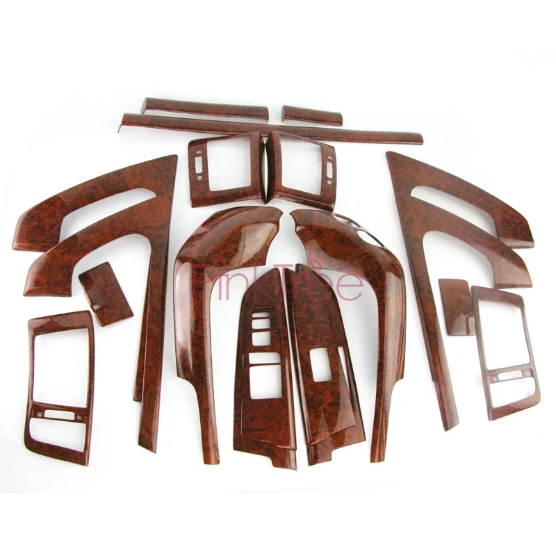 19 pcs Wooden Color Decoration Moulding Cover For Toyota Land Cuiser 200 LC200 2008 - 15 Car Styling Accessory