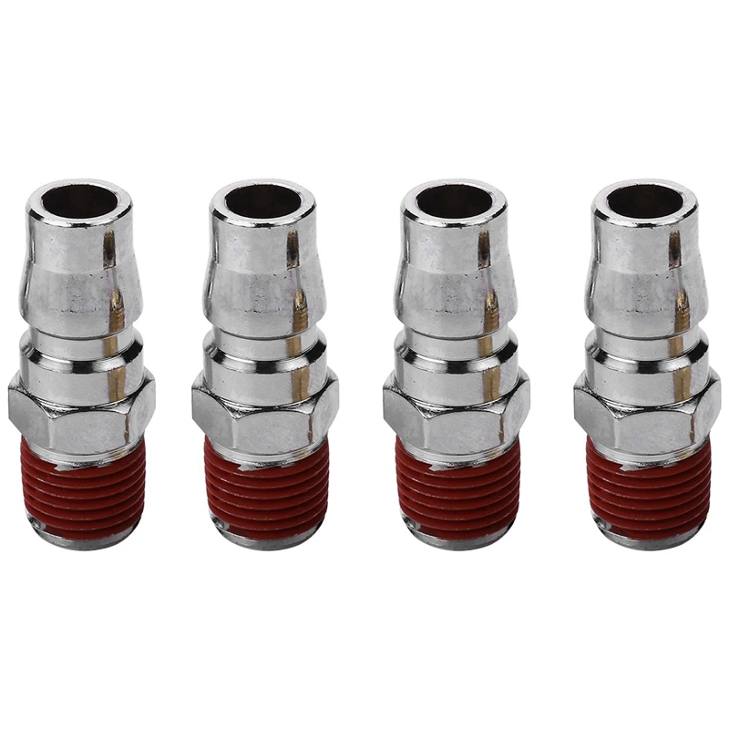 1X Motorcycle Racing Exhaust Muffler Silencer & 10Pcs 1/4 Inch BSP Air Line Hose Compressor Fitting Connector Coupler