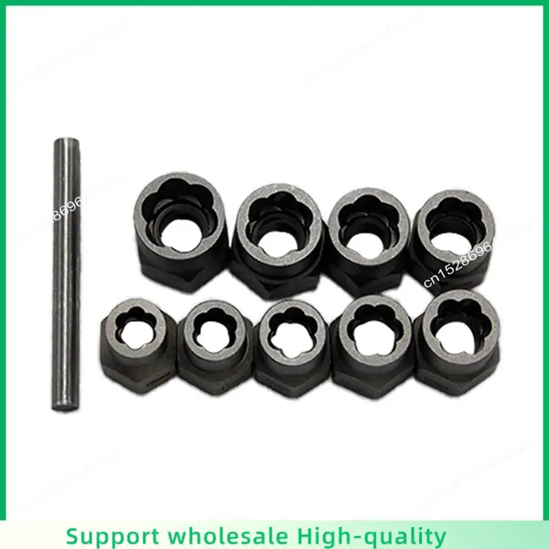 ABSF 10Pc Nut Extractor 1/2 Square Hole Air Cannon Electric Wrench Use Sliding Nut To Remove Red Box Tool Set
