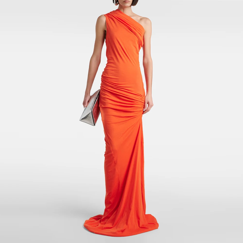

Evening Dresses for Women Elegant One-Shoulder Mermaid Gown Floor-length Formal Cocktail Prom Gowns فساتين سهرة Vestidos De Gala