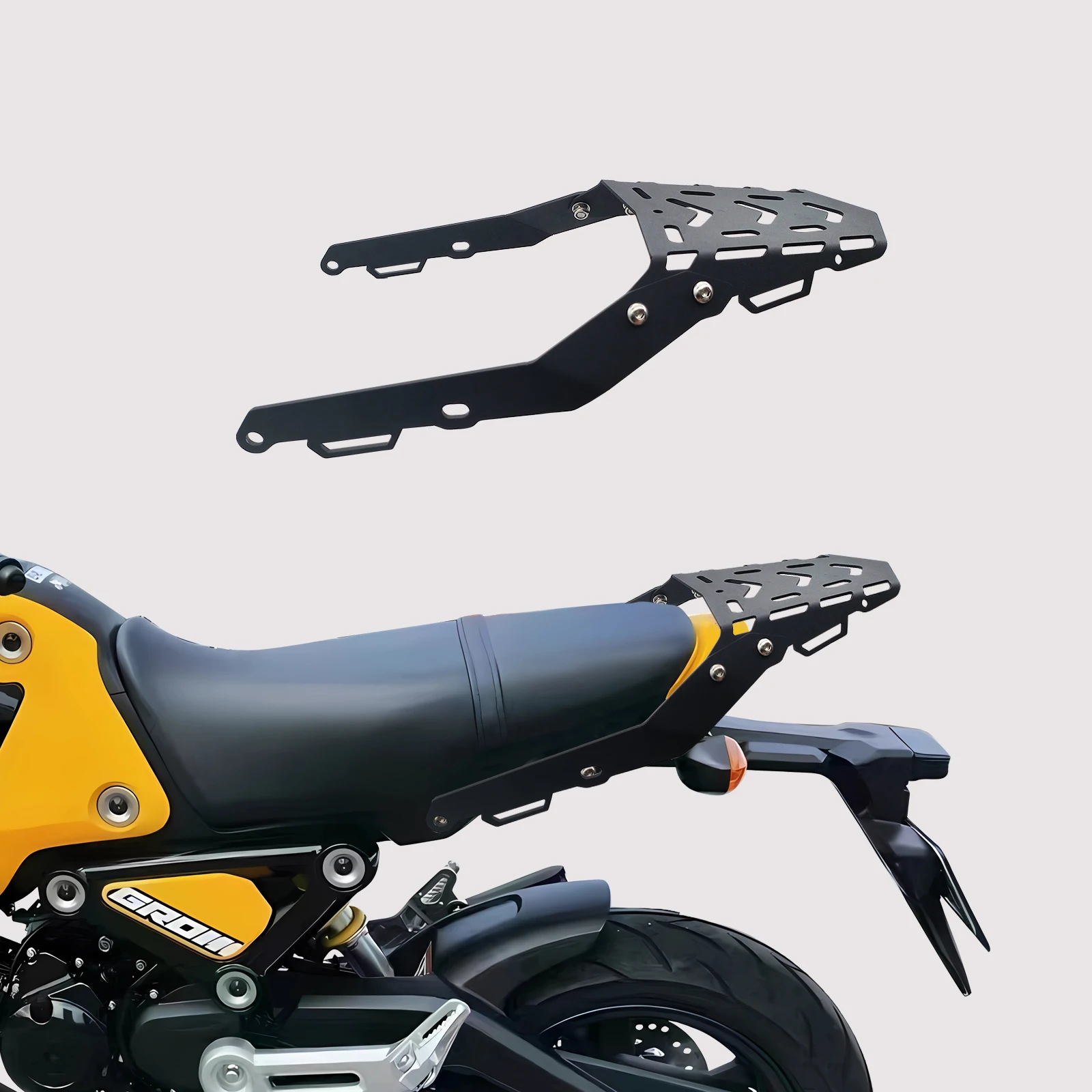 For Honda GROM MSX125 MSX 125 2021-2024 Motorcycle Rear Detachables Luggage Rack Pad Carrier Case Support Holder Cargo Brackets