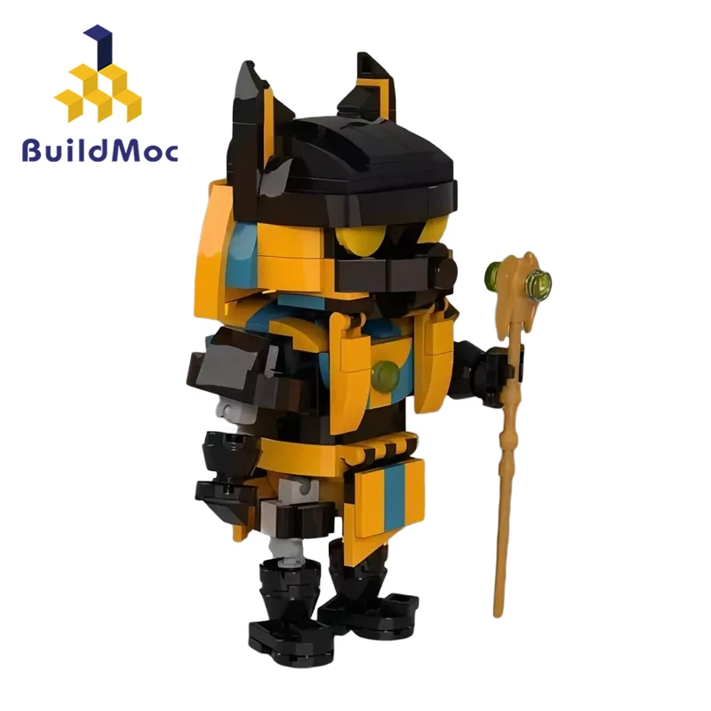 

BuildMoc Underworld Death Dog God Building Blocks Set Ancient Reapers Desert Pyramid Patron Brickheadz Bricks Toys For Children