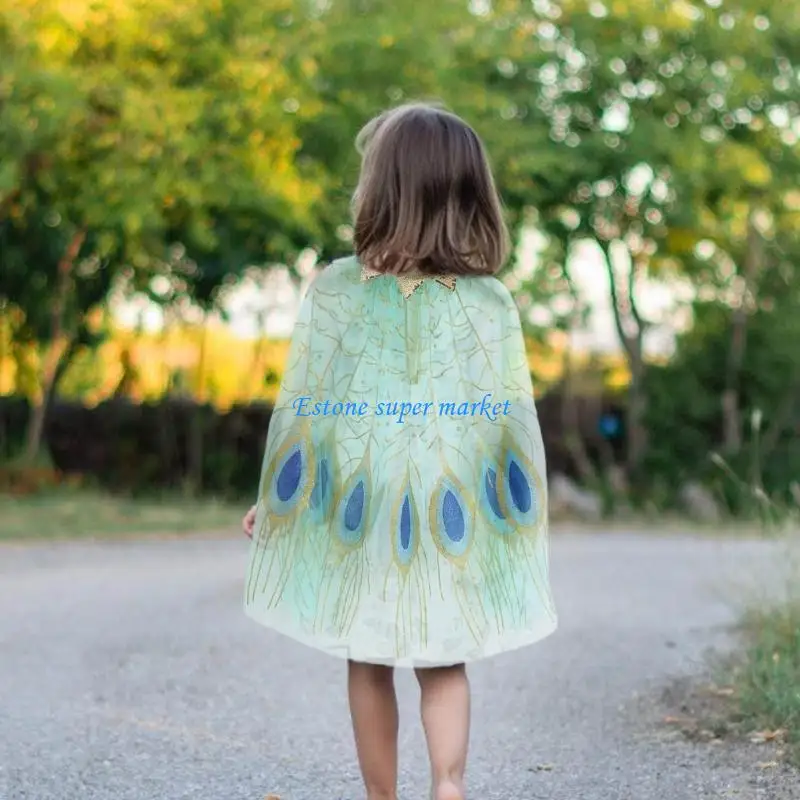 090B Colorful Princess Cloak with Glittering Mesh Girls Lovely Tale Costume Accessory