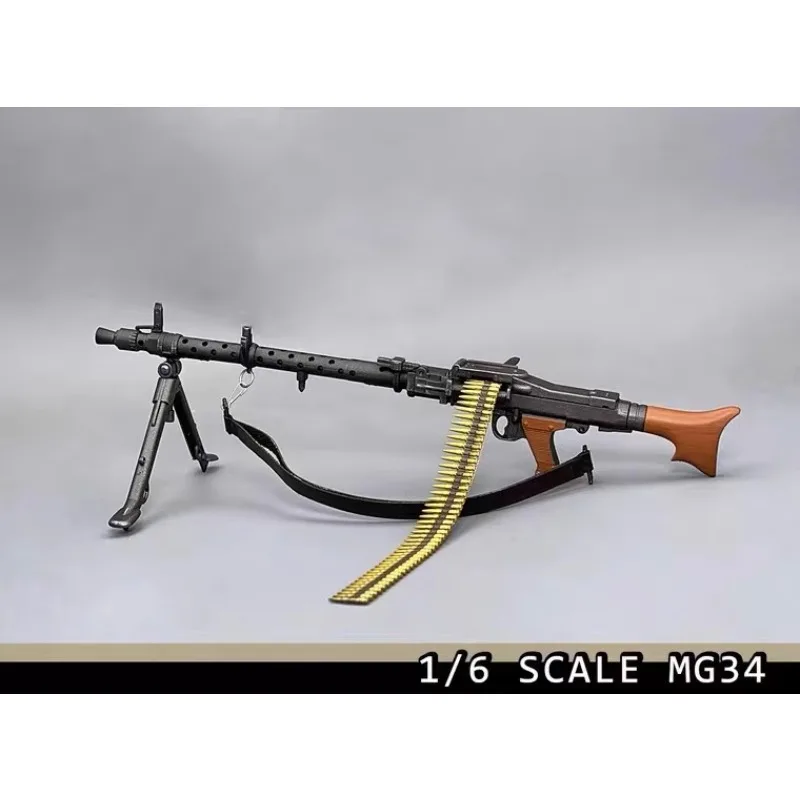 

Zqn 1/6 Scale MG34 World War II Soldiers Gun Model Light Machine Gun Plastics Hobbies for 12'' Toy Figures Body Accessory