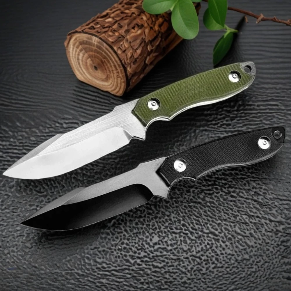 

Многофункциональный нож EDC с фиксированным клинком из стали 8Cr13MoV и рукоятью из G10 для выживания в дикой природе, охоты и кемпинга, с ножнами