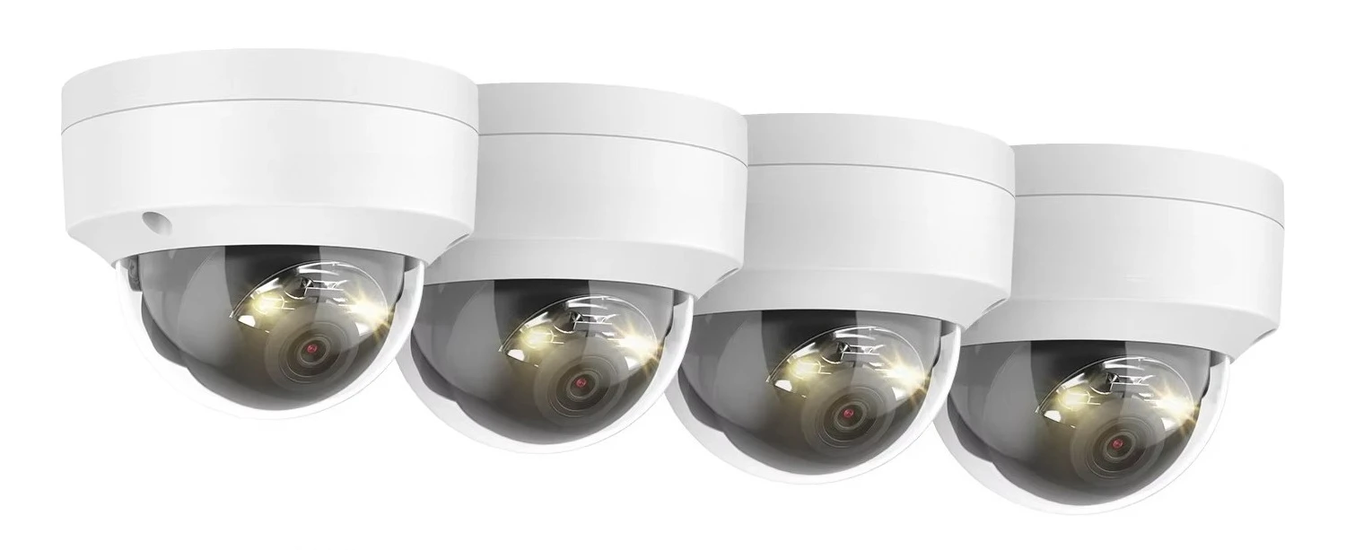 

8CH 4K 12MP PoE NVR System 4pcs 12MP AI & Smart Dual Light & Microphone PoE IP Outdoor CCTV Dome Cameras