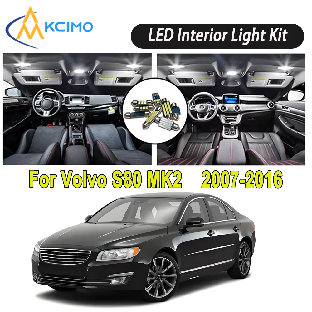 

New Light Bulb For Volvo S80 MK2 (2007-2016) Premium Bright LED Interior Dome Map Trunk Light Kit Car Led Lamps Car LED Lights