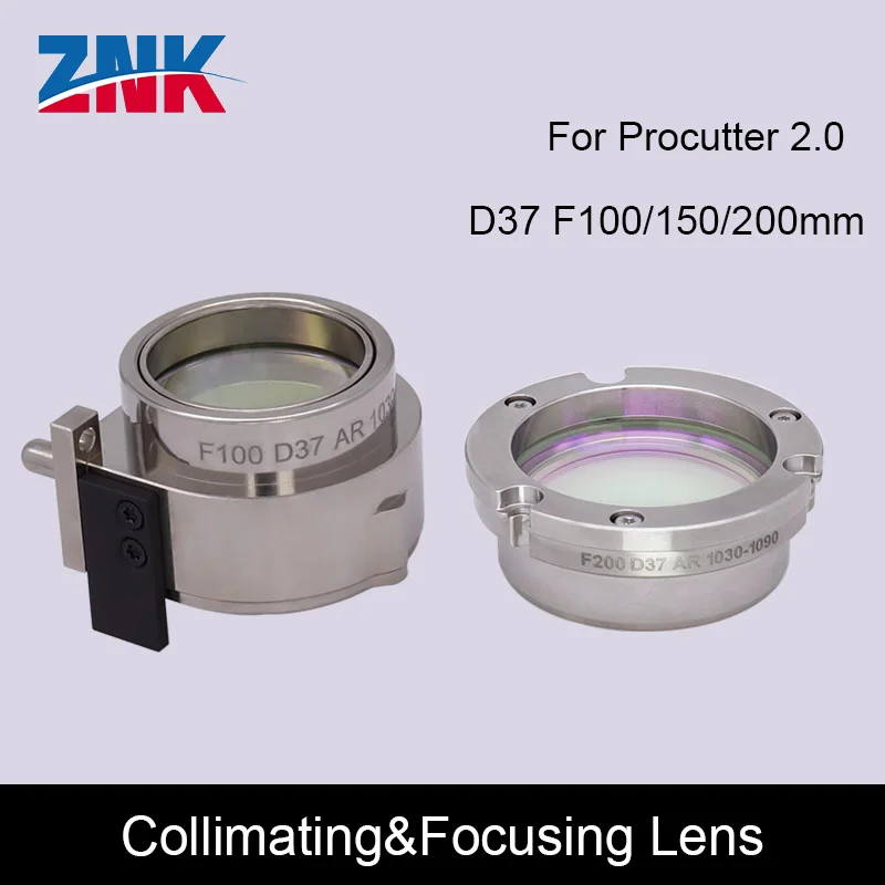 ZNK Precitec Collimating & Focusing Lens D37F100 F150 F200 with Lens Holder for Holder ProCutter 2.0 Laser Head