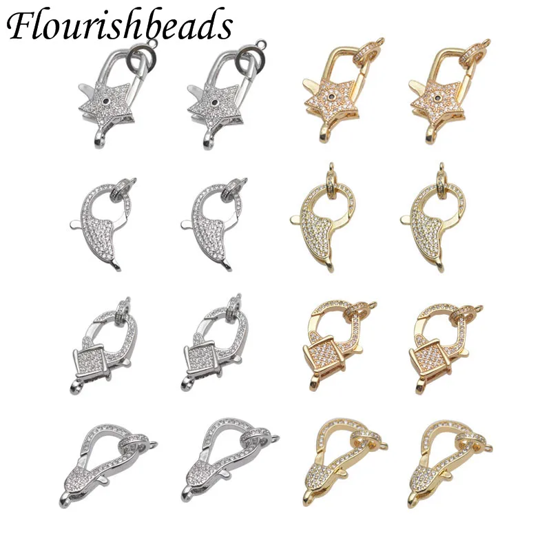 

Big Size 10pcs Nickel Free Real Gold Plating Lobster Clasps Carabiner Fasteners DIY Bracelet Jewelry Accessories