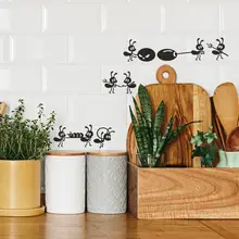 Black Cartoon Moving Ant Wall Sticker #5