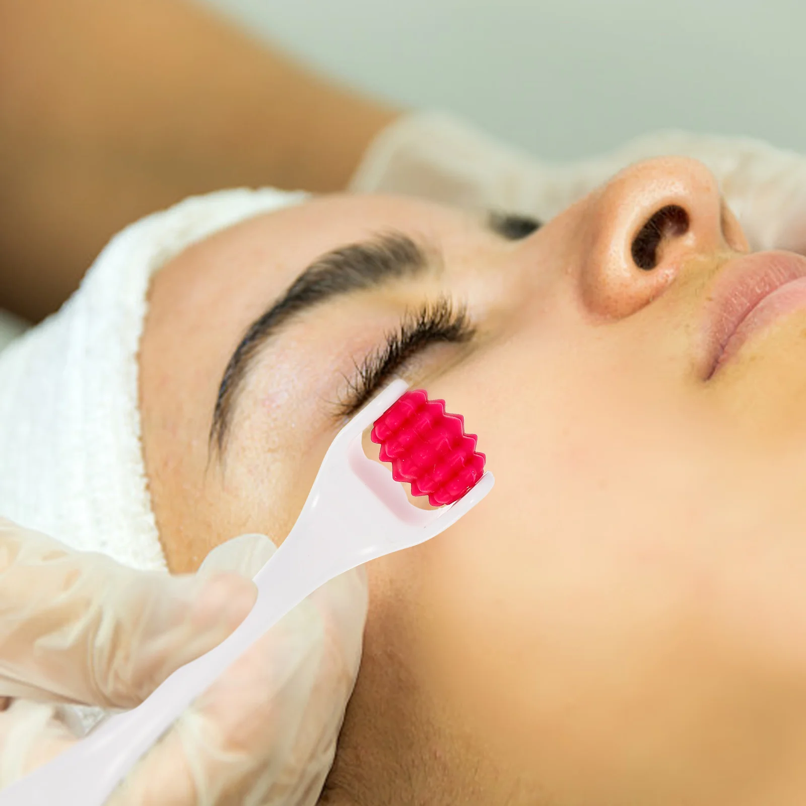 Rodillo Facial de silicona para antienvejecimiento, reducción de arrugas, alivio de la hinchazón de los ojos, masajeador Facial, herramienta de belleza portátil para ojos y cara