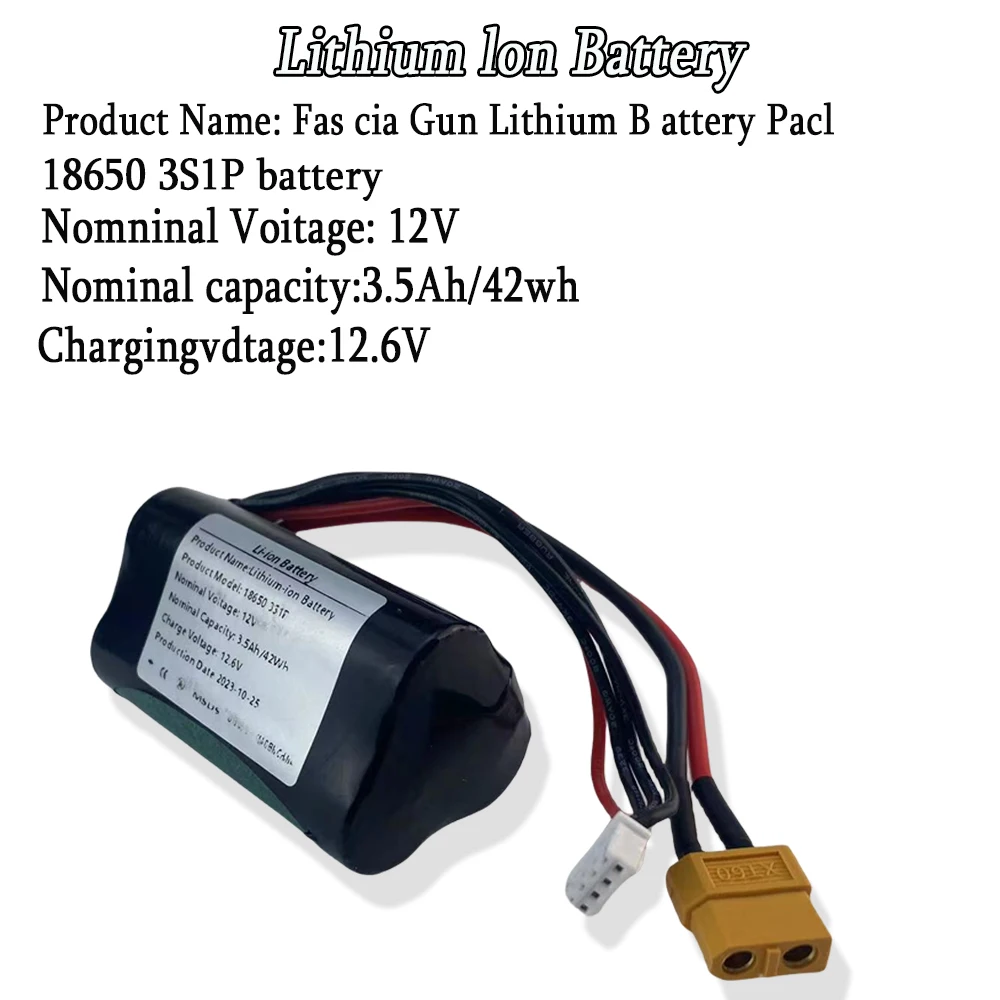 UAV Rechargeable Li-ion Battery for Various RC Airplane Drone Quadrotor XH2.54-4P XT60 3S1P 12V 3.5Ah 12.6V High Capacity