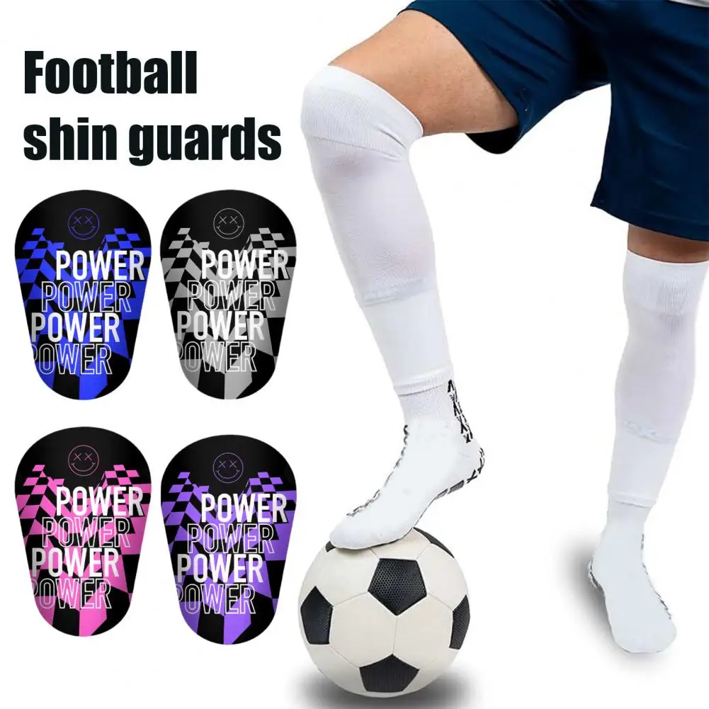 Easy Wear Mini Shin Guards Premium Mini Soccer Shin Guards Letter Pattern Anti-slip Design for Kids Teens Adults for Football