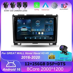Android 16 For GREAT WALL Hover Haval H3 H5 2011 - 2016 Car Radio Multimedia Video Player Navigation GPS