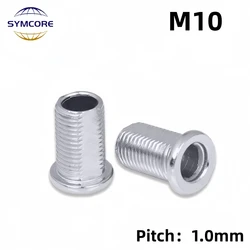 5pcs M10 tappo a testa tonda smussato dente piatto tubo a denti cavi passo asta a vite connettore da 1.0mm