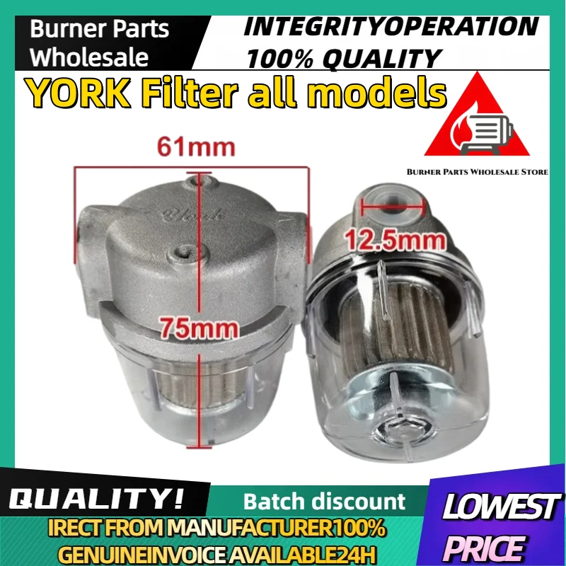

YORK Fuel Filter,Fit Methanol,Alcohol-Based,Vegetable Oil & Diesel,3/8"1/2" Full Sizes Burner Strainer Boiler Spare Parts