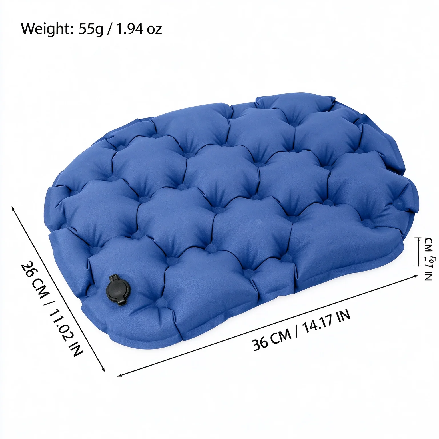 1Pc Outdoor Moisture-proof Inflatable Cushion, Portable Single Camping Seat Pad for Hiking Travel