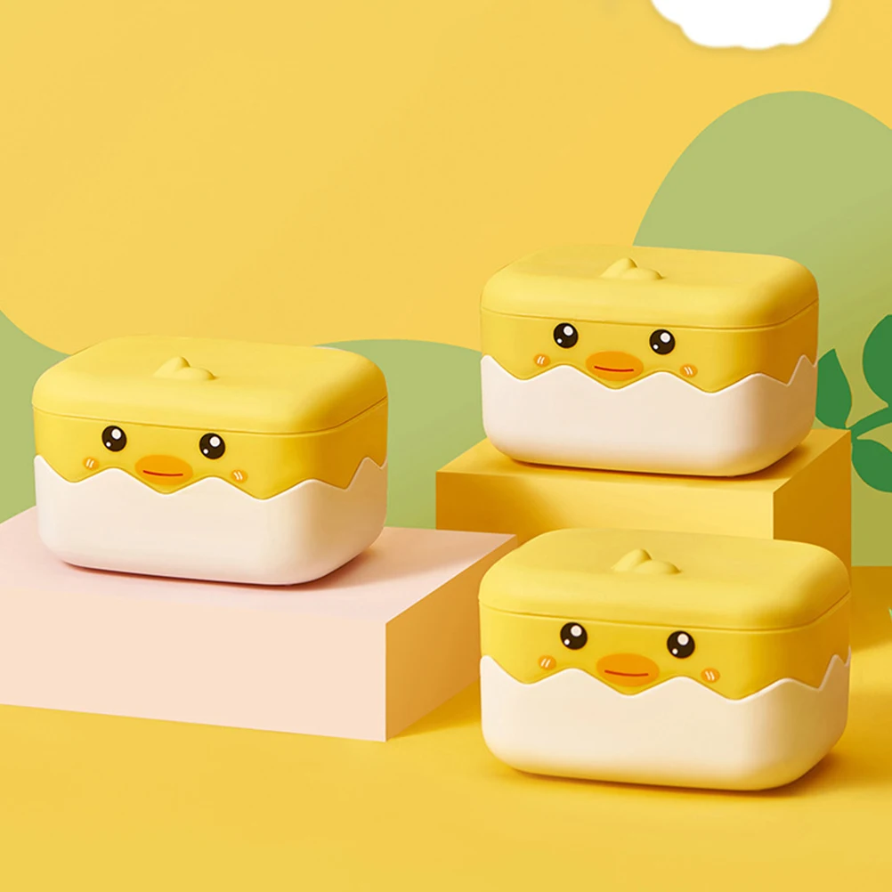 

Drainage Soap Dish Plastic Animal Holder Box Cute Duck Shaped Portable Pp Material No Drill Required Easy Clean Long Lasting