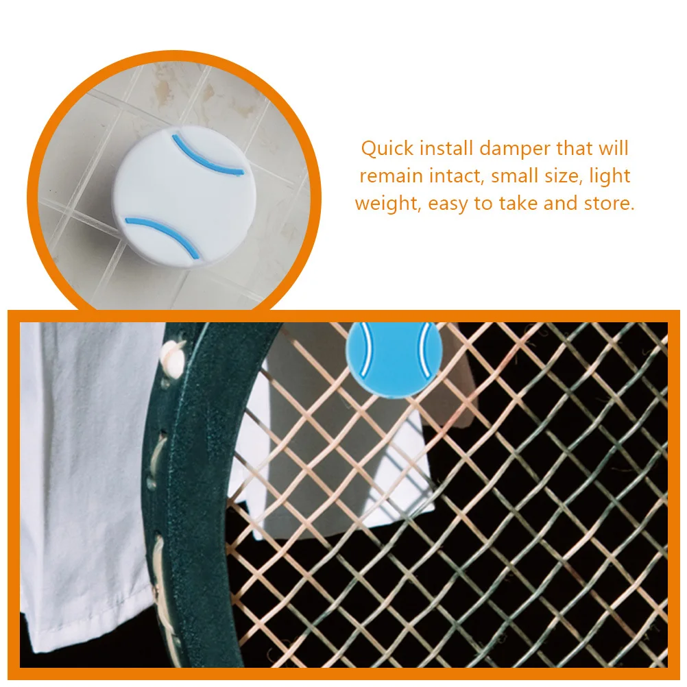 8Pcs Tennis Racket Dampener Silicone Shock Absorber Small Lightweight Tennis Vibration Dampener Unique Decorative Accessory