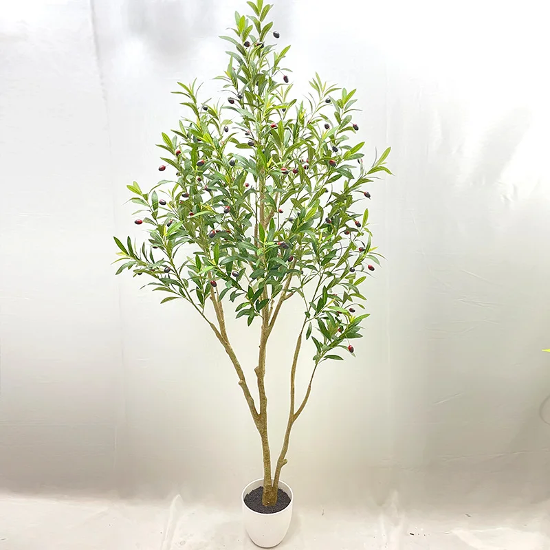 Olivo en maceta Artificial grande desmontable, planta falsa de plástico para interiores, venta transfronteriza, verde biónico