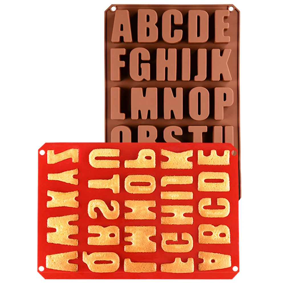 3D Silicone Mold Large Size 26 Alphabet A to Z Chocolate Moulds DIY Cake Sugarcraft Fondant Mold