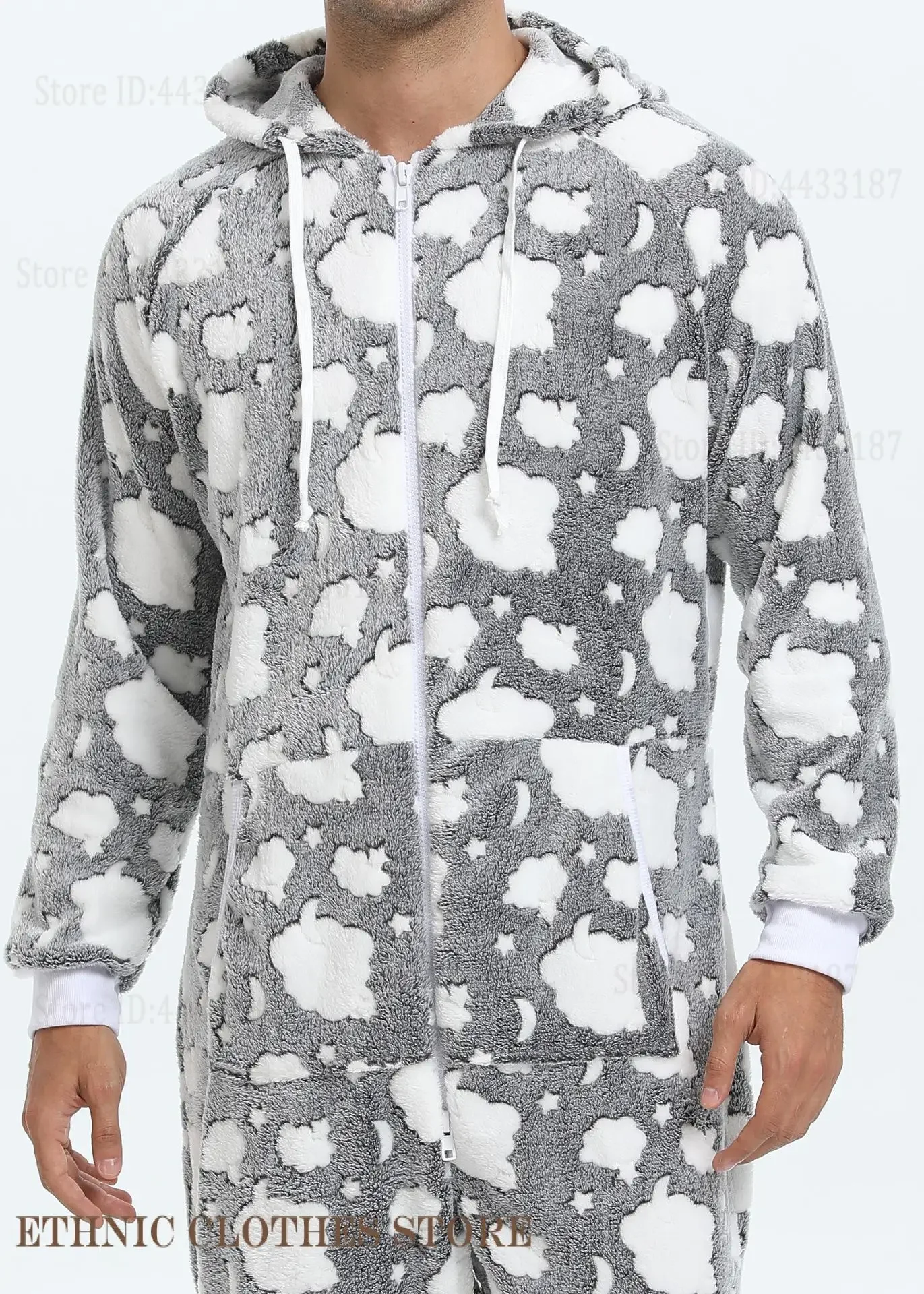 Monos con capucha de dibujos animados para hombre, ropa de dormir de lana Coral para invierno, mono, pijama Kigurumi, Pijamas gruesos de franela cálidos, ropa holgada para el hogar